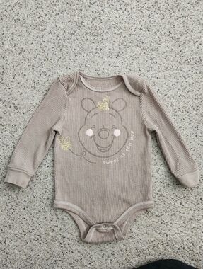 Disney Winnie The Pooh Waffle-Knit Long Sleeve One-Piece